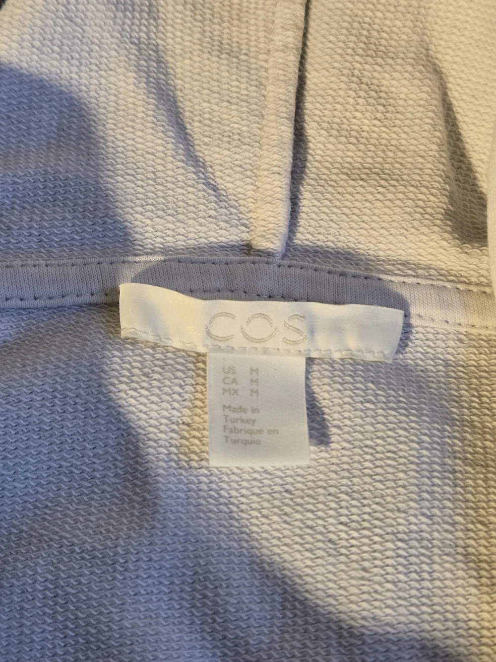 COS PULLOVER HOODIE WHITE MEDIUM